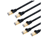 CAT6A/CAT7 RJ45 Ethernet Patch Cable 1.5M 5-Pack