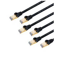 CAT6A/CAT7 RJ45 Ethernet Patch Cable 1.5M 5-Pack