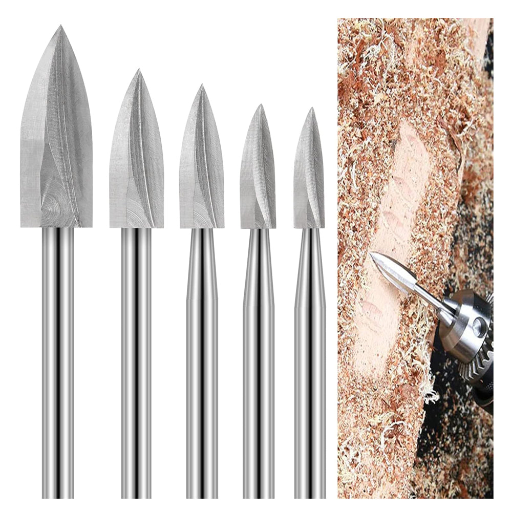 Dremel Rotary Tool Wood Carving Bits 5PCS 1/8” Shank