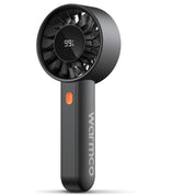 Warmco Portable Handheld Fan 5000mAh, Mini Turbo Fan with LED Display & Base, High Speed USB Rechargeable Personal Fan, Small Pocket Size for Travel, Makeup, Office, Outdoor