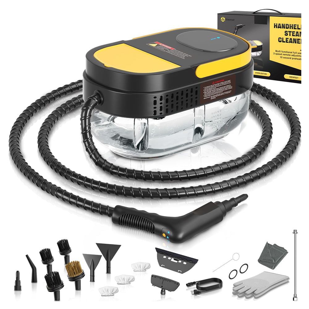 Portable Handheld Steam Cleaner 1600W with 16 Accessories