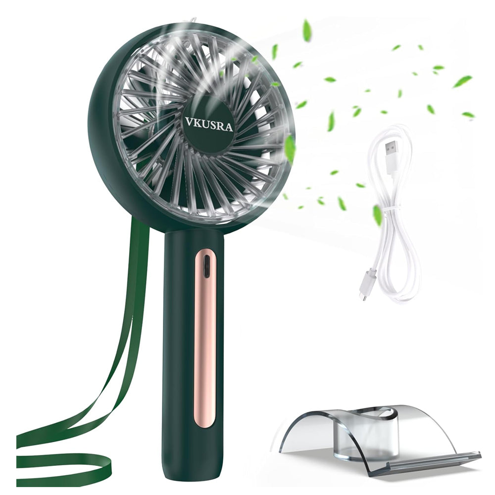 Portable Rechargeable Handheld Fan with Phone Stand