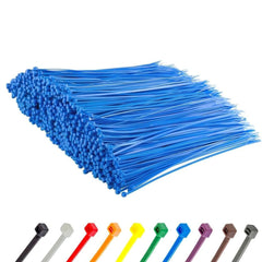 Gocableties Blue Cable Ties, 300mm x 3.6mm, Bulk Pack of 1000, 12” Premium Nylon Zip Ties, Multi-Purpose Plastic Tie Wraps, Secure Self-Locking Mechanism, for Home, Garden, Office and DIY