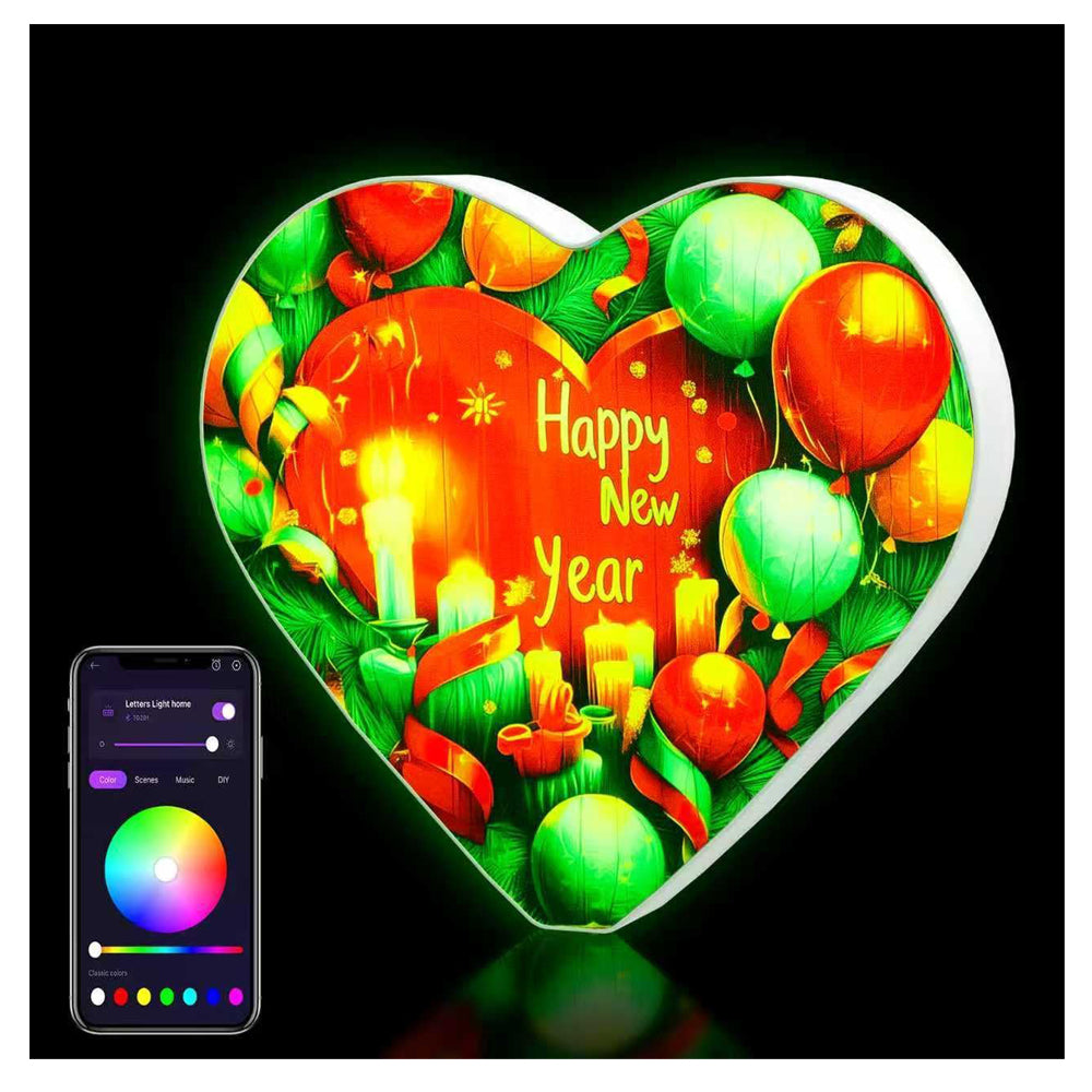 RGB LED Happy New Year Letter Lights USB