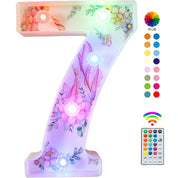 Unicorn LED Number 7 Light 18 Color Changing