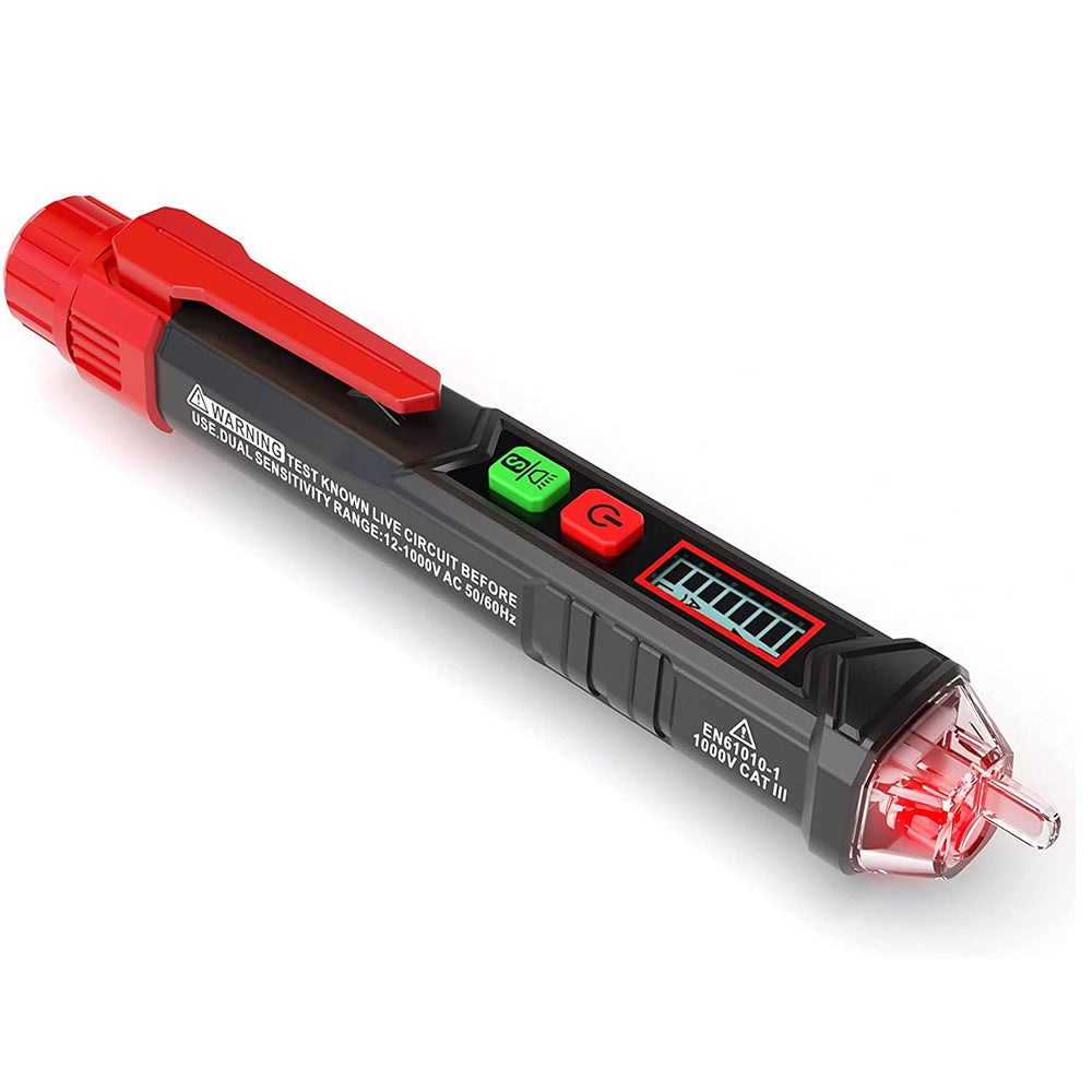 KAIWEETS HT100 Voltage Tester, Dual-Range 12V-1000V/48V 1000V Non-Contact Electrical Tester, Voltage Sensitivity Electric Compact Pen with NCV, LED Flashlight, Buzzer Alarm, Wire Breakpoint Finder