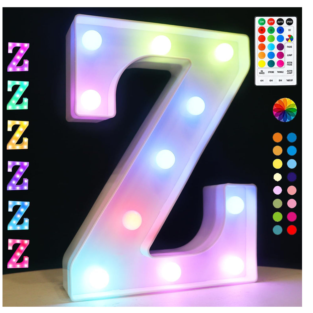 RGB LED Marquee Letter Light Z with Remote