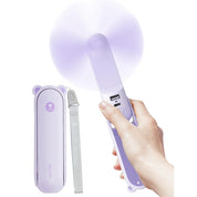 Portable Handheld Mini Fan with 4500mAh Powerbank – Purple