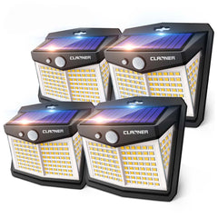 Warm Lighting Solar Wall Lights PIR Motion Sensor Outdoor Garden Lamp