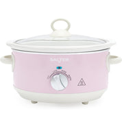 Salter Retro Pink 3.5L Slow Cooker – Electric Ceramic Pot 200W