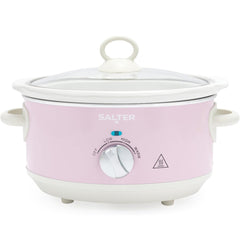 Salter Retro Pink 3.5L Slow Cooker – Electric Ceramic Pot 200W
