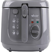 2.5L Electric Deep Fryer with Non-Stick Coating, Viewing Window & Mesh Basket – Compact Countertop Fryer (Grey)
