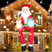 Large 9.5FT inflatable climbing Santa design