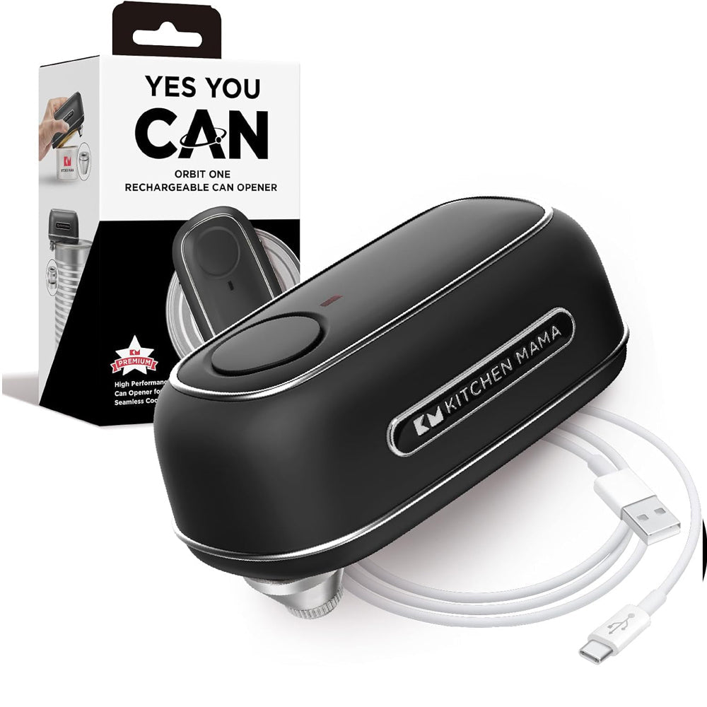 Kitchen Mama Orbit One Rechargeable Can Opener – Black, Hands-Free