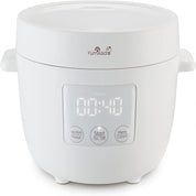 Yum Asia Tsuki Mini Rice Cooker – Pebble White – 2.5 Cups – Ceramic Bowl