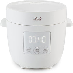 Yum Asia Tsuki Mini Rice Cooker – Pebble White – 2.5 Cups – Ceramic Bowl