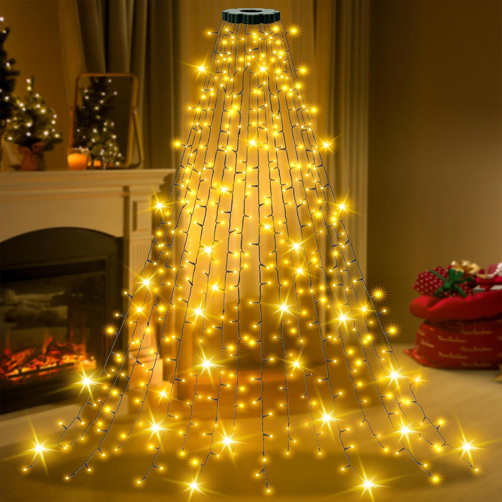 250 LED warm white cascading Christmas tree lights