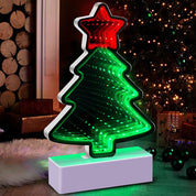 Colourful LED festive lights mini Christmas tree decoration