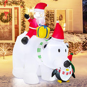 210CM inflatable polar bear with LED festive lights