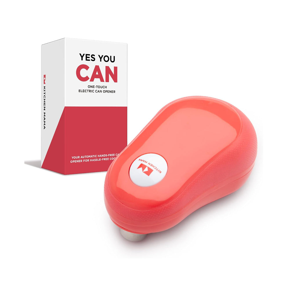Kitchen Mama One-Touch Electric Can Opener – Red