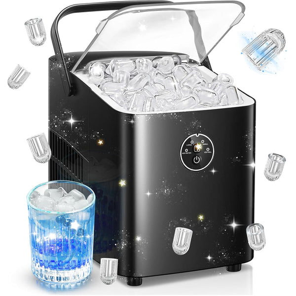 FOHERE Ice Maker Countertop – 14KG/24H – 2 Ice Sizes – Self-Cleaning ...