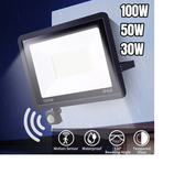 Outdoor LED Floodlight with PIR Motion Sensor, Waterproof Security Light for Garden, Garage, and Patio