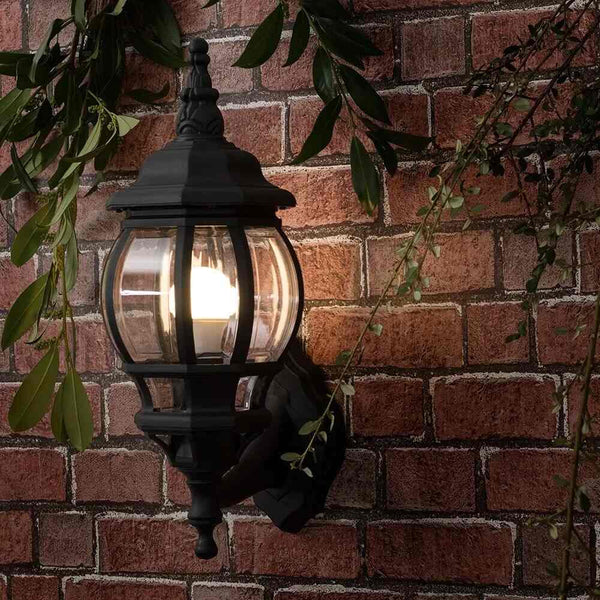 Traditional Black Outdoor Wall Light