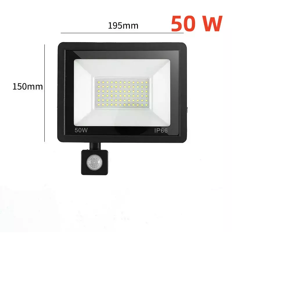 Outdoor LED Floodlight with PIR Motion Sensor, Waterproof Security Light for Garden, Garage, and Patio