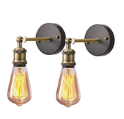 Vintage Industrial Wall Sconce Lights, 2 Pack, Adjustable