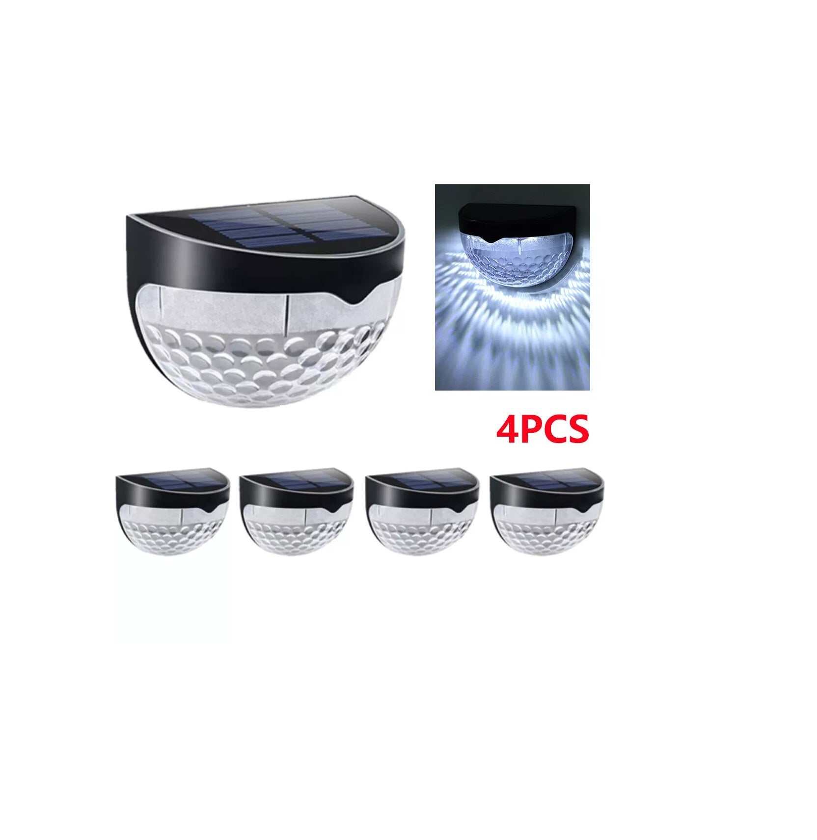 4 Pcs Solar Fence Lights
