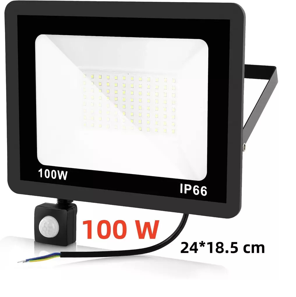 Outdoor LED Floodlight with PIR Motion Sensor, Waterproof Security Light for Garden, Garage, and Patio