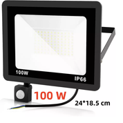 Outdoor LED Floodlight with PIR Motion Sensor, Waterproof Security Light for Garden, Garage, and Patio