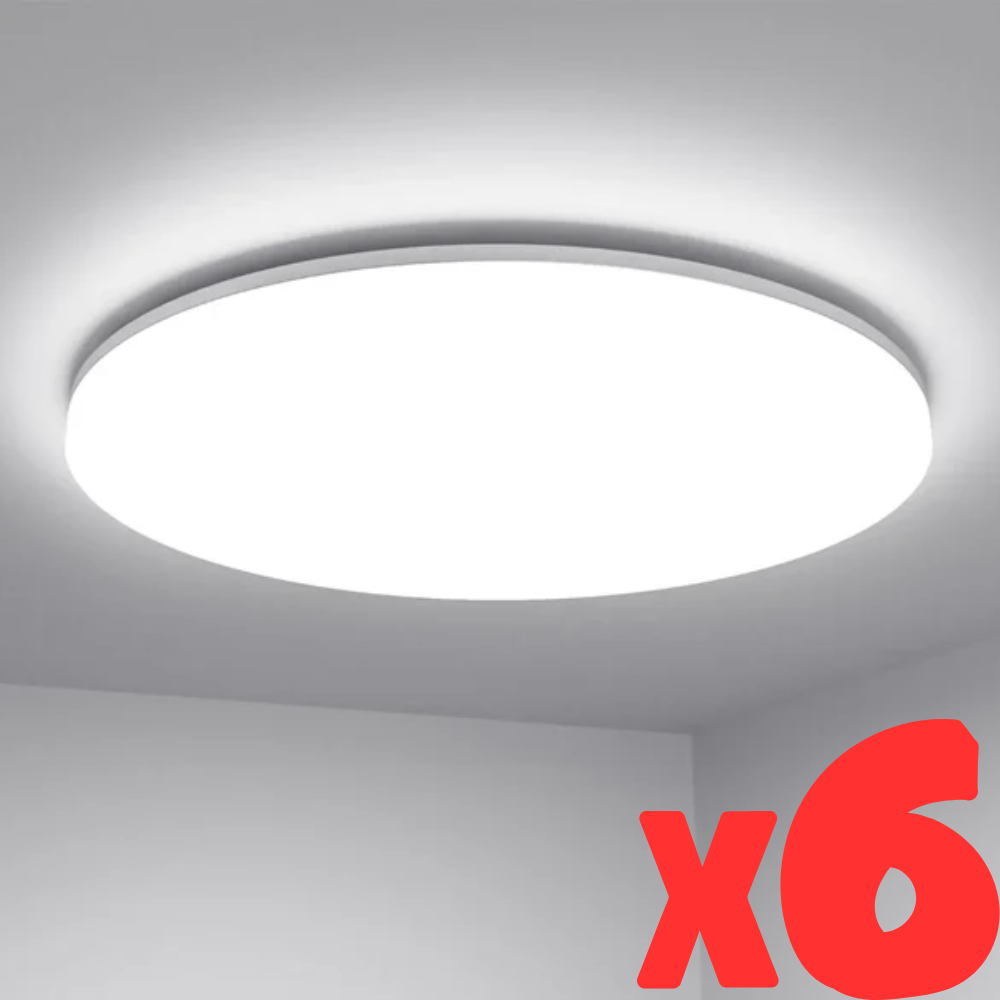 48W LED Bathroom Ceiling Light – IP54 Waterproof Flush Mount Ceiling Light, 4230 Lumens, 6000K Daylight White, Large Round LED Ceiling Lamp for Bathroom, Kitchen, Bedroom, Living Room, Hallway & Office