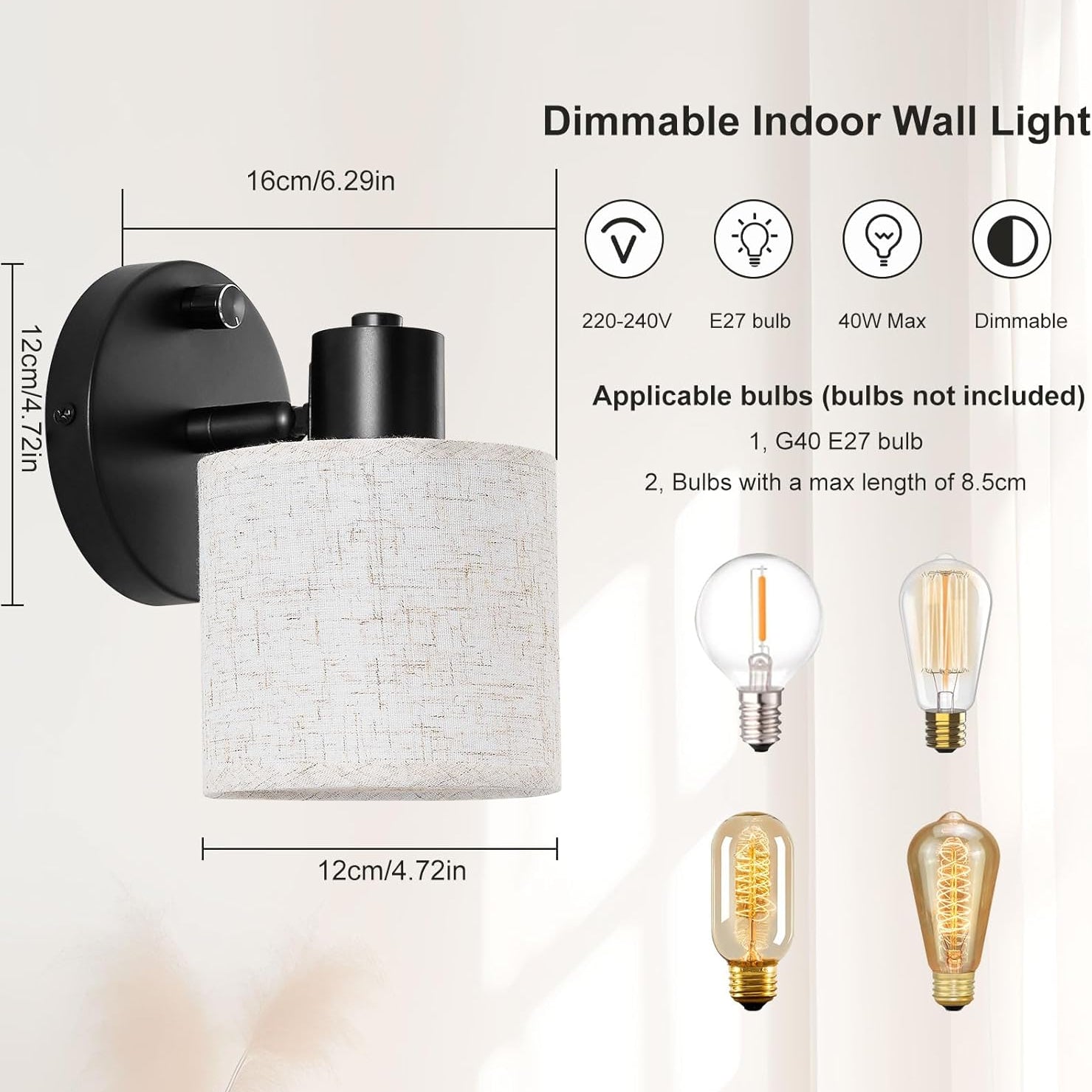 Vintage Wall Sconce with Rotary Switch

