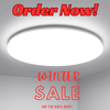 48W LED Bathroom Ceiling Light, 4230 Lumens, IP54 Waterproof, 6000K Daylight White, Flush Mount, Large Round Light