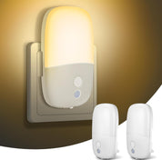 Wall-mounted night light with two additional sensors on a neutral background