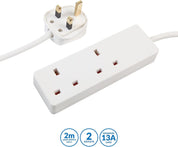 White Extension Lead 2m


