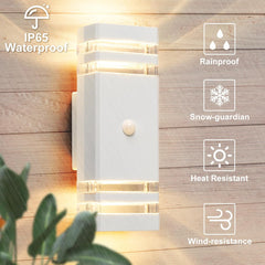 White Modern LED Porch Light

