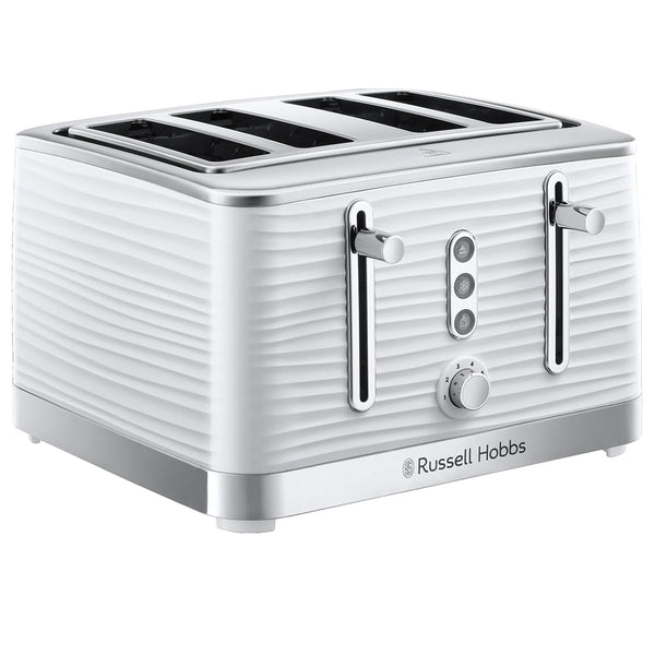 Inspire 4 Slice Toaster 1800W White Textured High Gloss with Wide Slot ...