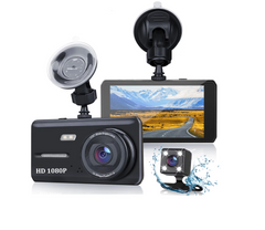 Car Dash Camera Front & Rear Supports SD Card Up to 128GB Full HD 1080P 4.0