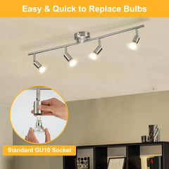 LED Ceiling Light Rotatable, 4 Way Adjustable Modern Ceiling Spotlights for Kitchen