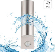 Modern Stainless Steel Up/Down Wall Light with PIR Motion Sensor – Outdoor Security Light, GU10 Base | Home Décor & Improvement Essential