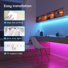 20M LED Strip Lights RGB Music Sync Color Changing, LED Lights with Smart App Control Remote, Lights for Bedroom