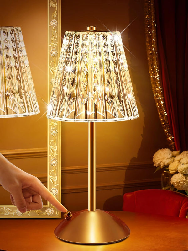 10-Way Dimmable Rechargeable Table Lamp – Touch Bedside Lamp with 3 Light Colors