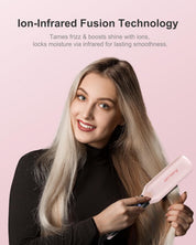 Infrared Ionic Hair Straightener – 1.75” Ceramic Flat Iron with Vibration & LCD Control