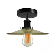 Retro Vintage Industrial Flush Mount Ceiling Light – Warm E27 Lamp Fitting