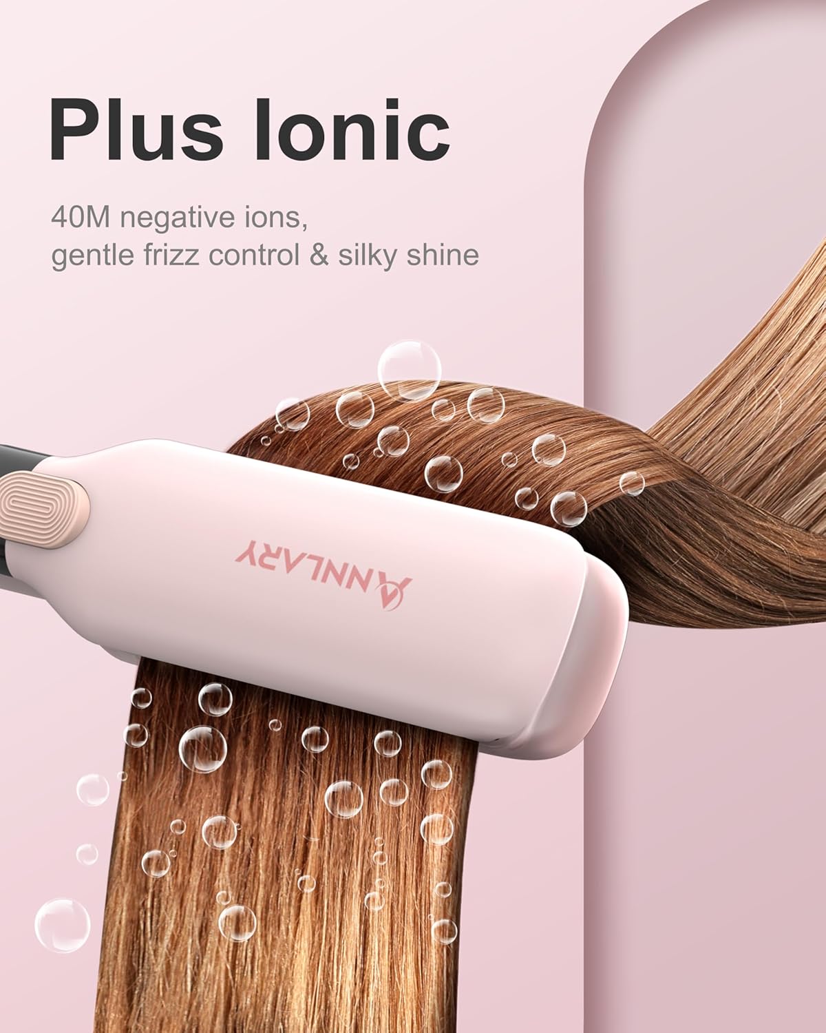 Infrared Ionic Hair Straightener – 1.75” Ceramic Flat Iron with Vibration & LCD Control