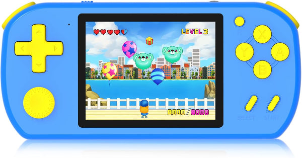 Handheld Game Console for Kids – 218 Built-in Retro Games, 3.0" HD Screen, Rechargeable