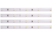 LED Under Kitchen Cabinet Strip Lights Day Light, Plug in Light Bars for Shelf Closet Showcase | Cool White, 4 x 30cm
