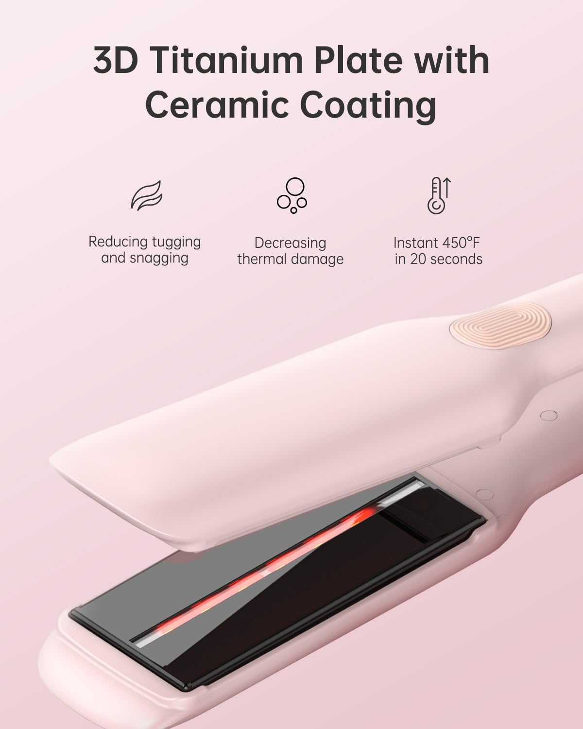 Infrared Ionic Hair Straightener – 1.75” Ceramic Flat Iron with Vibration & LCD Control